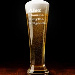 Verre à bière personnalisé flûte - Légende|Cadeaux.com New