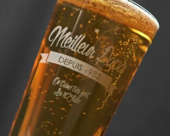 Verre à bière personnalisé message - Meilleur Papa|Cadeaux.com Sale
