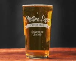 Verre à bière personnalisé message - Meilleur Papa|Cadeaux.com Sale