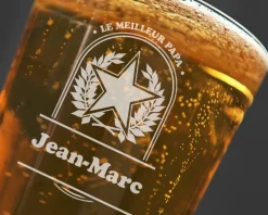 Verre à bière personnalisé prénom - Etoile|Cadeaux.com Best