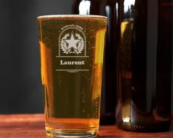 Verre à bière personnalisé prénom - Etoile|Cadeaux.com Best