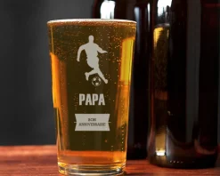 Verre à bière personnalisé prénom - Foot|Cadeaux.com New