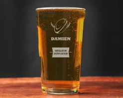 Verre à bière personnalisé pinte - Rugby|Cadeaux.com Best