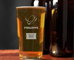 Verre à bière personnalisé pinte - Rugby|Cadeaux.com Best