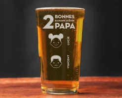 Verre à bière personnalisé papa - Family Circus|Cadeaux.com Outlet