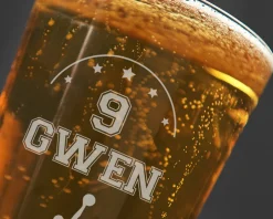 Verre à bière personnalisé prénom - Basket|Cadeaux.com Best