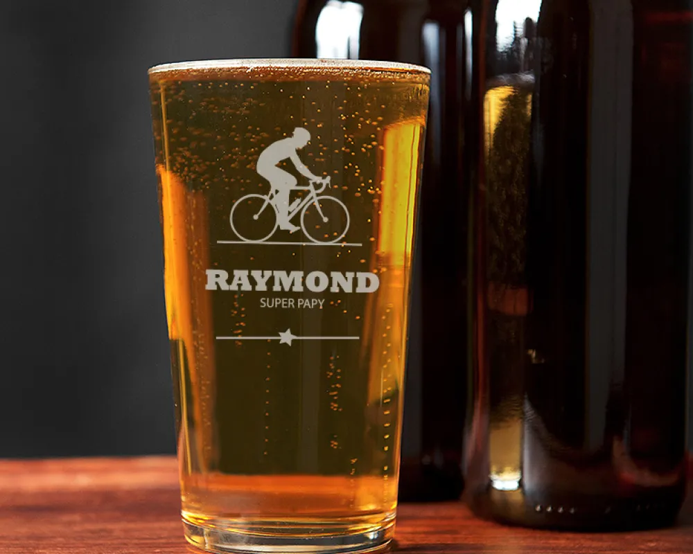 Verre à bière personnalisé prénom - Cyclisme|Cadeaux.com Clearance