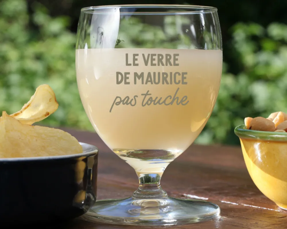 Verre à Ricard personnalisé ballon - Message|Cadeaux.com Online