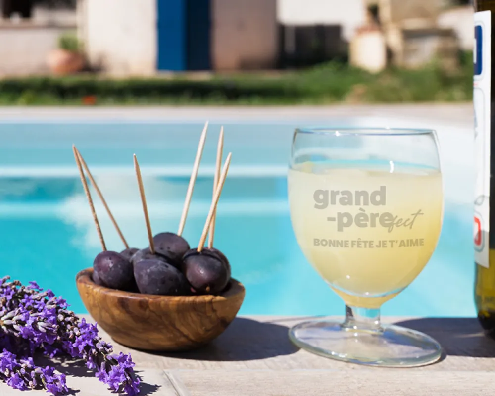 Verre à Ricard personnalisé ballon - Grand Père-fect|Cadeaux.com