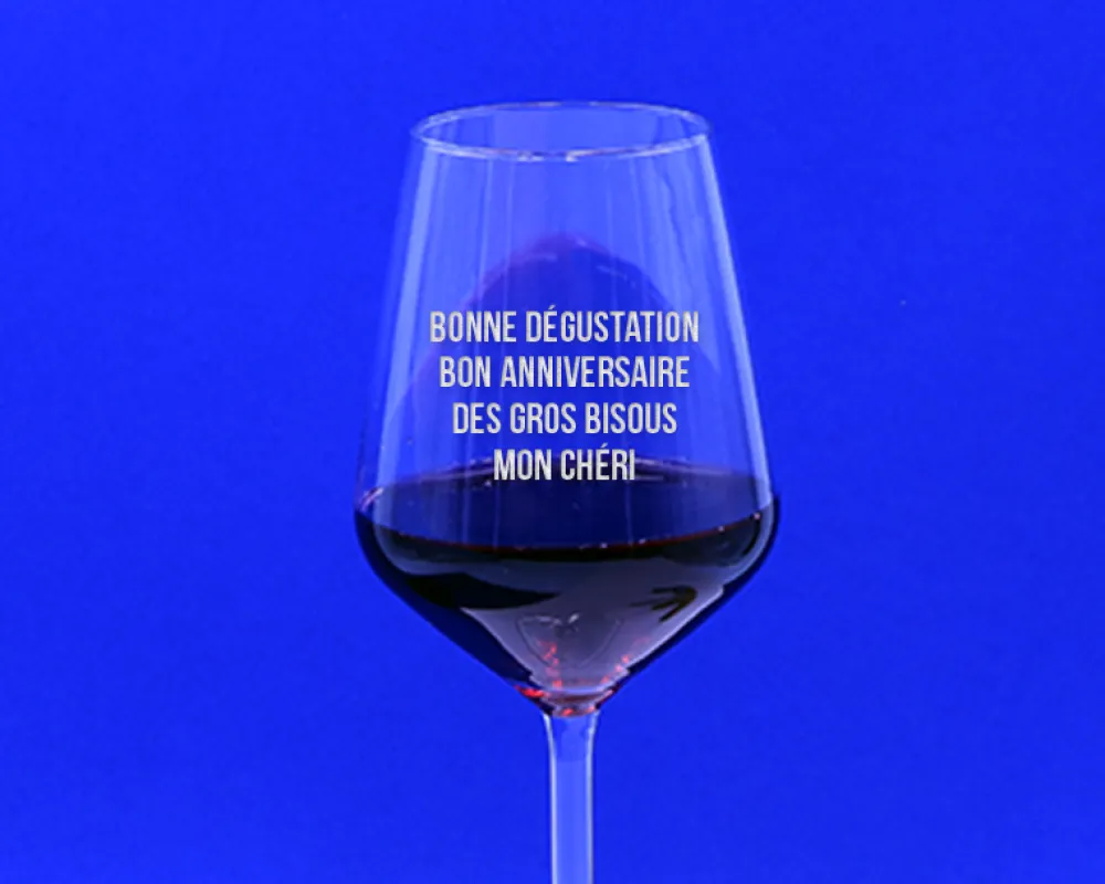 Verre à vin personnalisé - Message|Cadeaux.com Hot