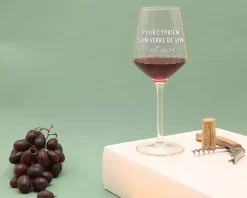 Verre à vin personnalisable - Message|Cadeaux.com Discount