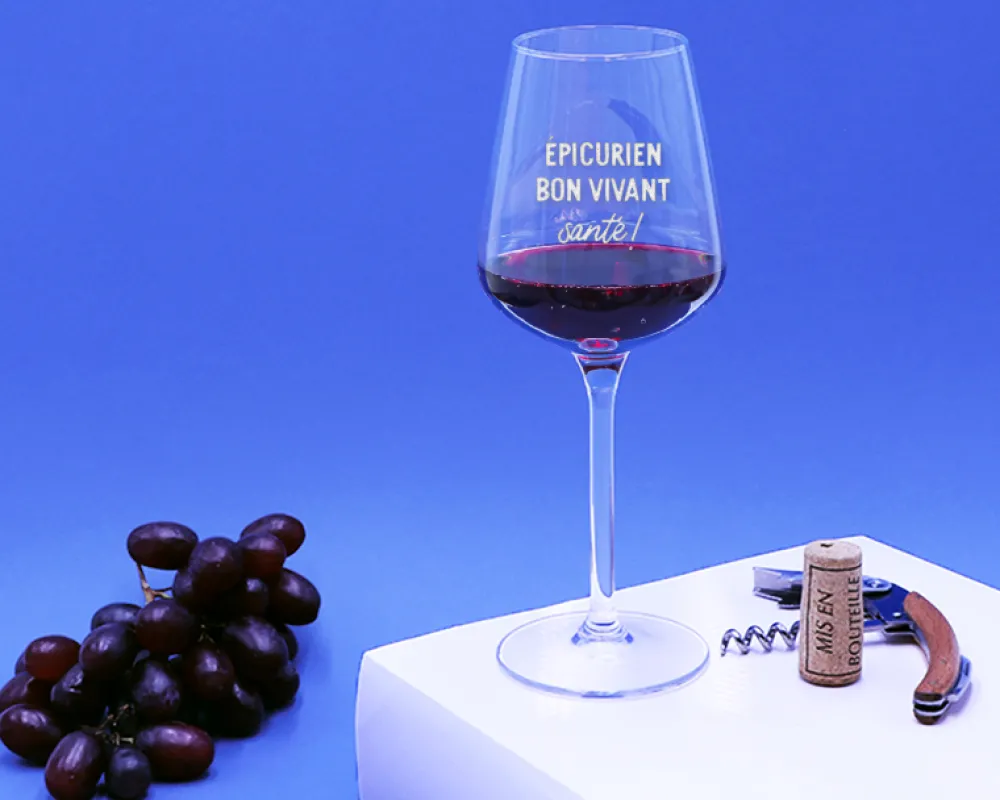 Verre à vin personnalisable - Message|Cadeaux.com Discount