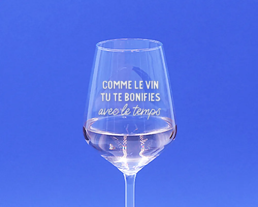 Verre à vin personnalisable - Message|Cadeaux.com Discount