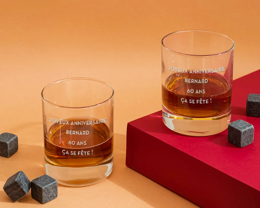 Verre à whisky personnalisé - Message|Cadeaux.com Hot