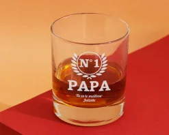 Verre à whisky personnalisé - Papa N°1|Cadeaux.com New