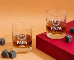 Verre à whisky personnalisé - Papa N°1|Cadeaux.com New