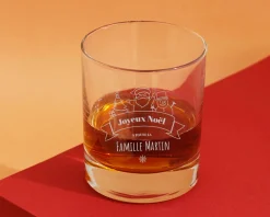 Verre à whisky personnalisé - Joyeux Noël|Cadeaux.com New