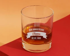 Verre à whisky personnalisé anniversaire - Bougies|Cadeaux.com Clearance